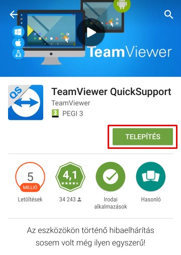 Letöltő képernyő, Android