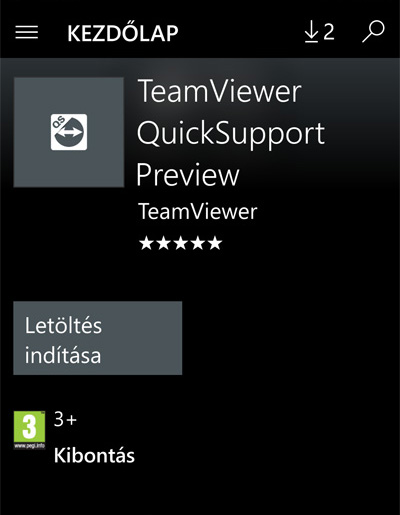 Letöltő képernyő, Windows